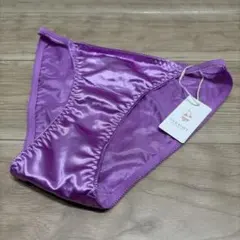 光沢サテン ショーツ パープル インポートSサイズ