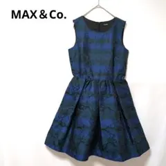 MAX&Co.✴︎ワンピース ひざ丈 花柄 ノースリーブ グラデーション 40のサムネイル