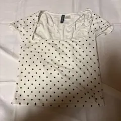 さ様専用　ドット柄 半袖Tシャツ ホワイト