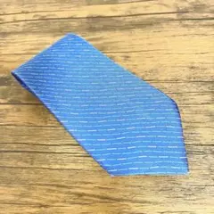 BVLGARI ブルガリ ネクタイシルク100% 柄もの ブルー