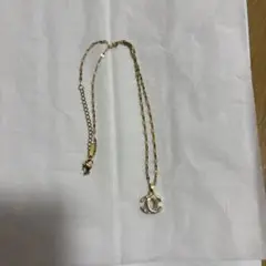 CCロゴ　ゴールドロゴペンダントネックレス