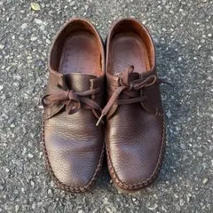 Clarks Wallabee レザー ブーツ 26〜26.5cm 茶