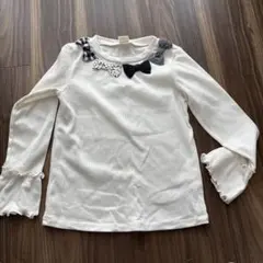 Puppy House リボン付き長袖カットソー