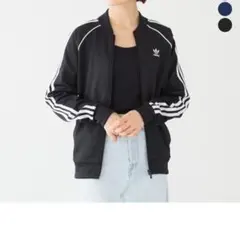 adidas ブラック ストライプ ジャケット