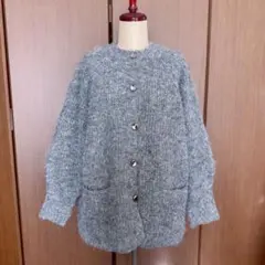 ジーナシス　ラメニットカーディガン