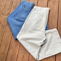 【2本セット】Beno タック入り ワイドデニムパンツ ジーンズ Mサイズのサムネイル