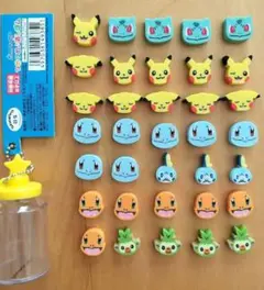ポケモン つめつめ消しゴム 35個 ケース付き