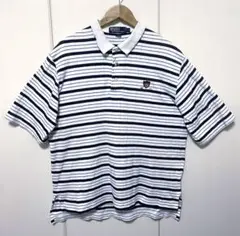 激レア90sPOLO GOLF刺繍ロゴ　ボーダーポロシャツ