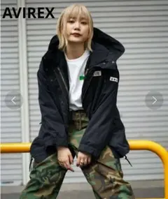 AVIREX 4ウェイショート シェルパーカー ブラック Sサイズ アビレックス