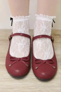 フィント　赤　パンプスのサムネイル