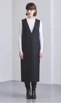 最終SALE【UNITED ARROWS】UWSC Vネックジャンパースカート