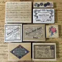 単品売りok⭐️all night media 海外スタンプ　8個セットまとめ売り