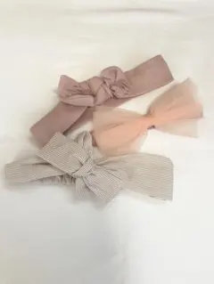 ベビー リボン ヘアバンド 3点セット ヘアアクセサリー