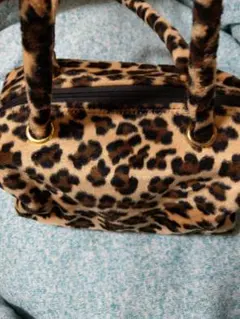 アニマル柄　ボアミニボストンバッグ