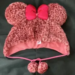 ディズニー　ファンキャップ　ヒョウ柄　ピンク　廃盤品　レオパード　ビジュー付き