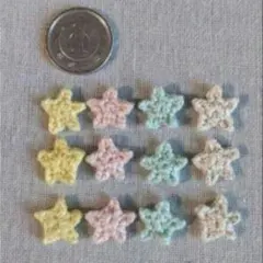 ミニミニの世界⑧ミニチュア飾りモチーフ　極小のお星さまワッペン（オリジナル商品）