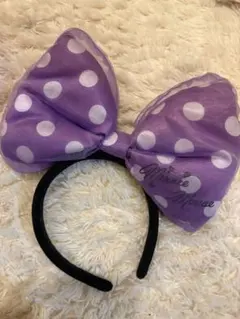 ♡ディズニーカチューシャ ミニーリボン紫