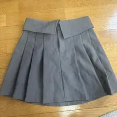 グレー プリーツスカート Fサイズ