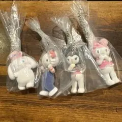 サンリオキャラクターズ ミニチュアチャーム ライブキャラクター　4点　ガチャ