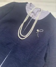 ママスーツ　ツイードジャケット　ネイビー　卒園式　卒業式　入学式