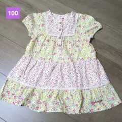 Tinker Bell フラワープリント ワンピース 100cm