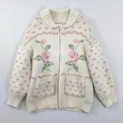 リージェニー roseカウチンニット アイボリー ピンク ローズ フリーのサムネイル