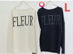 しまむら　Arc reve×chico　ロゴ&リボンプルオーバー　中黒　L