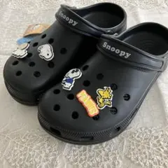 新品⭐︎スヌーピーEVAサンダル メンズM25～25.5cm黒②クロックス風サボのサムネイル