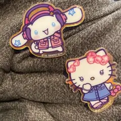 ハローキティ　シナモン　 アクリルブローチ　セット　サンリオ　お菓子