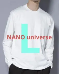 新品 NANO universe ジャケT(R) クルーネック長袖 L ホワイト