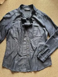 【サファリハット様専用】IBLUES ボウタイ　デニムシャツのサムネイル