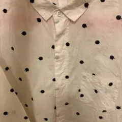 Natural ナチュラルランドリー リネン混 バンドカラー チェック シャツ