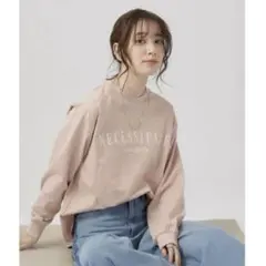 プリントロングスリーブTシャツ シューラルー SHOOLARUE M ピンク