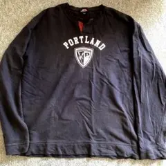 ポートランド ロゴ入り 長袖トレーナー　秋冬春　ネイビー L