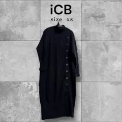 iCB ネイビー　タートルネック ニットワンピース