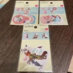ダイソー　ズートピア　フレークシール　シール　ニック　ジュディ　ステッカー