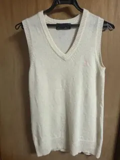 イーストボーイ 白 Vネック スクールベスト 11号