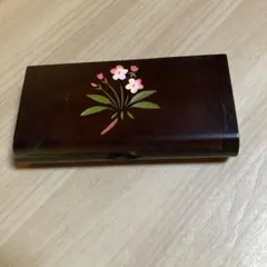 武井工芸店 木製 桜柄印鑑ケース　長野県