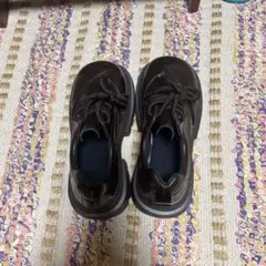 ダークブラウン 厚底ローファー