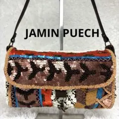 JAMIN PUECH 鳥モチーフ スパンコールハンドバッグ パーティバッグ 