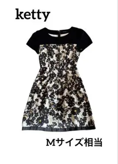ketty 花柄 半袖 ひざ丈ワンピース Mサイズ相当