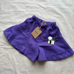 新品タグ付き　モチーフ付きキュロットパンツ　100センチ