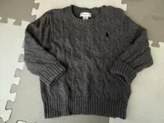 Ralph Lauren ケーブルニットセーター 24M グレー