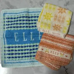 ELLEタオルハンカチ 3枚セット