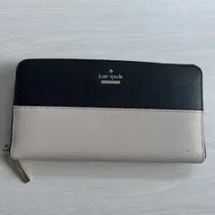 kate spade ブラック/ベージュ 長財布