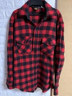 赤黒チェック フランネルシャツ