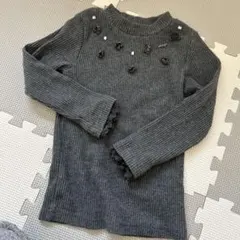 美品⭐︎mezzo piano グレー長袖カットソー 110