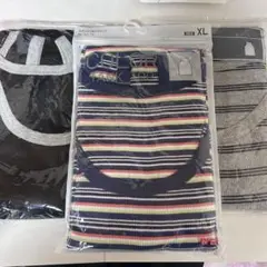 【新品】UNIQLO カラーリブタンクトップ マルチボーダー XL