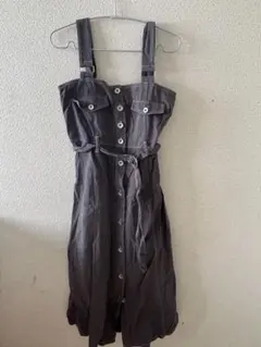 キャミワンピース グレー 着回し サロペットワンピース