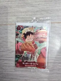 新品未開封 ワンピースカード モンキー・D・ルフィ モスバーガー P-080